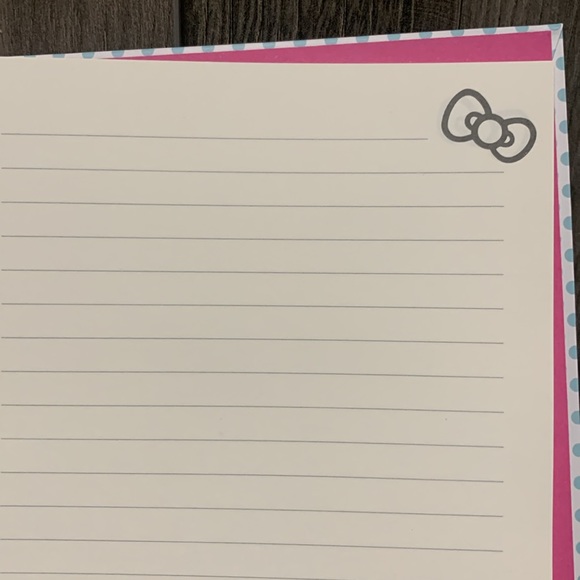 Sanrio Hello Kitty On Phone Blue Polka Dots 160 Lined Pages Spiral Notebook - Picture 7 of 9